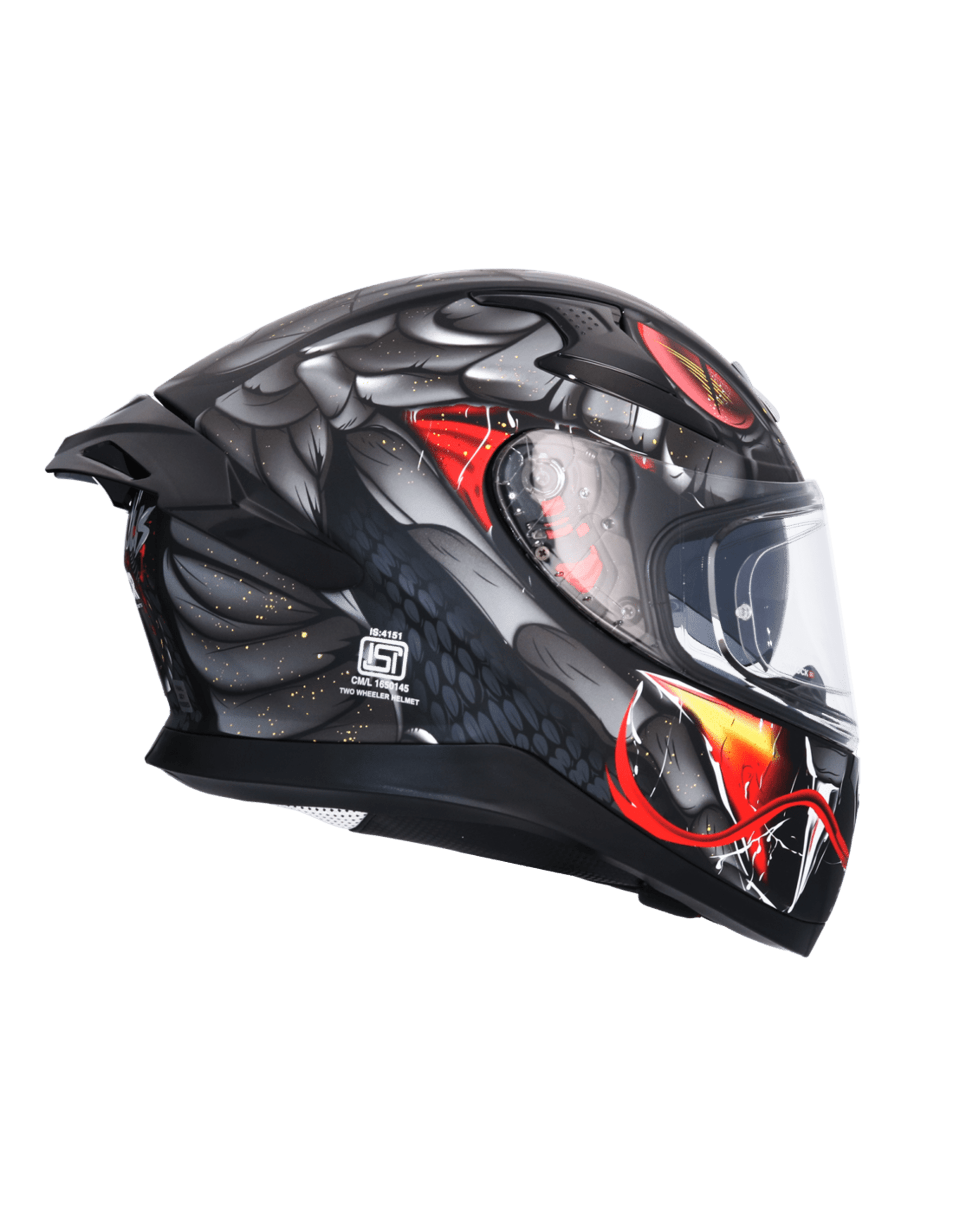 AXOR HELMETS Casco Integral APEX VENOMOUS DV Negro Mate y Gris - 2