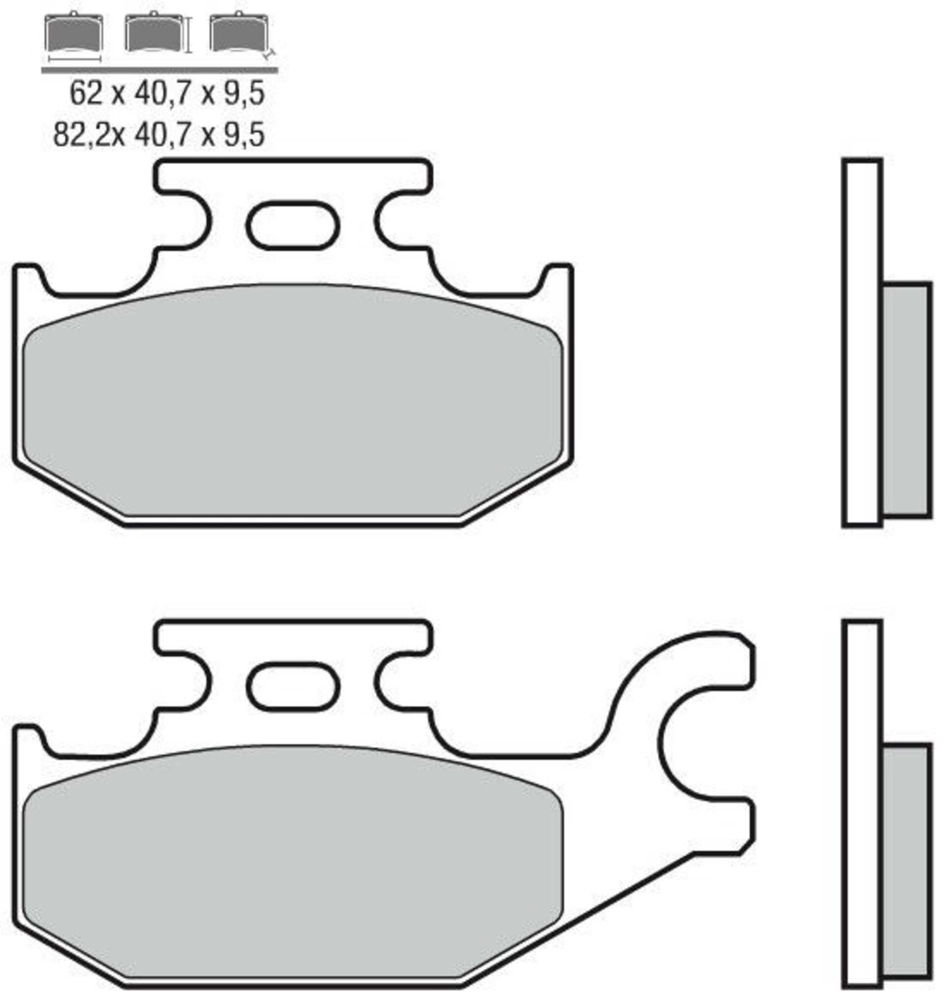 Pastillas de freno Brembo genuinas 07070 - 1