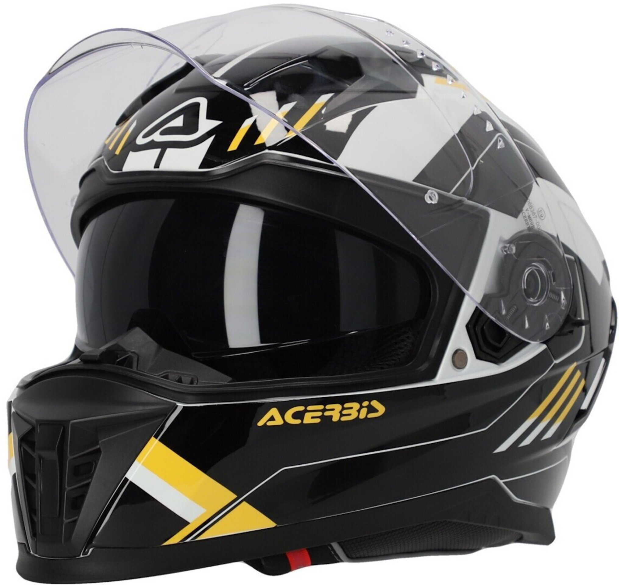 CASCO INTEGRAL ACERBIS X-WAY GRAPHIC NEGRO AMARILLO + PANTALLA AHUMADA - 4