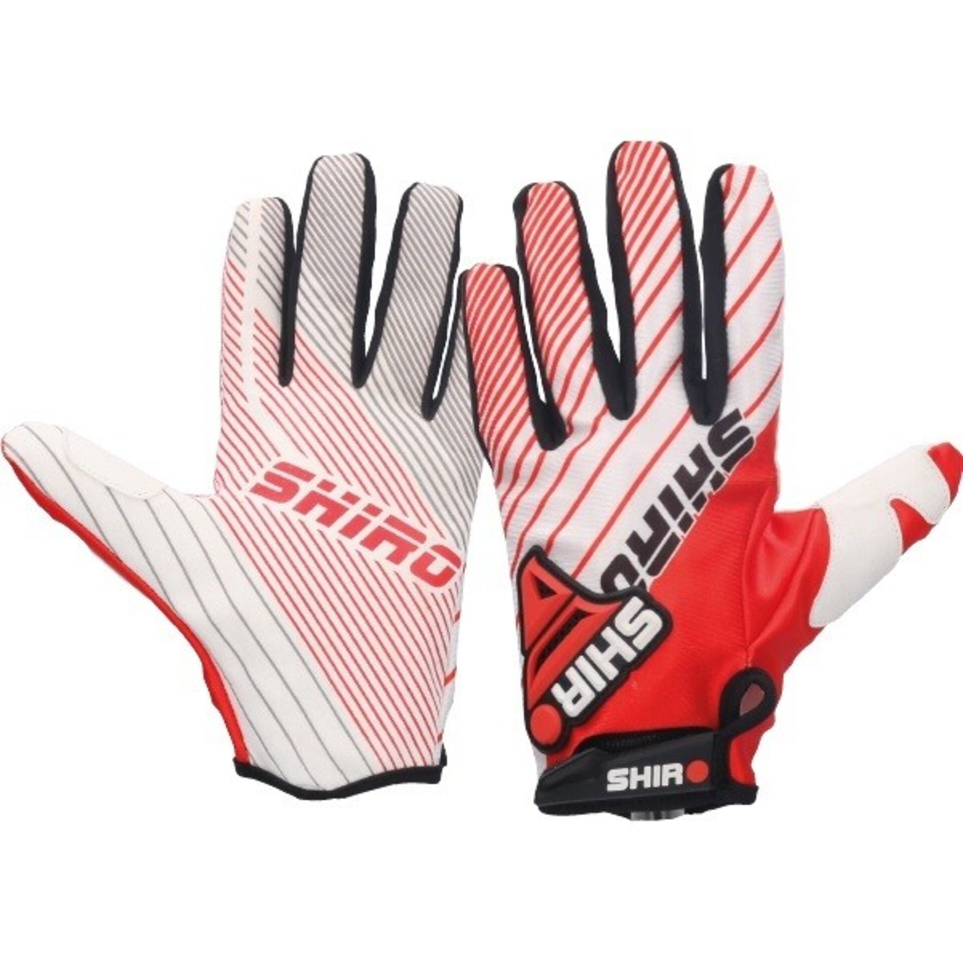 Guantes Shiro Off Road MX 11 Blanco y Naranja - 2