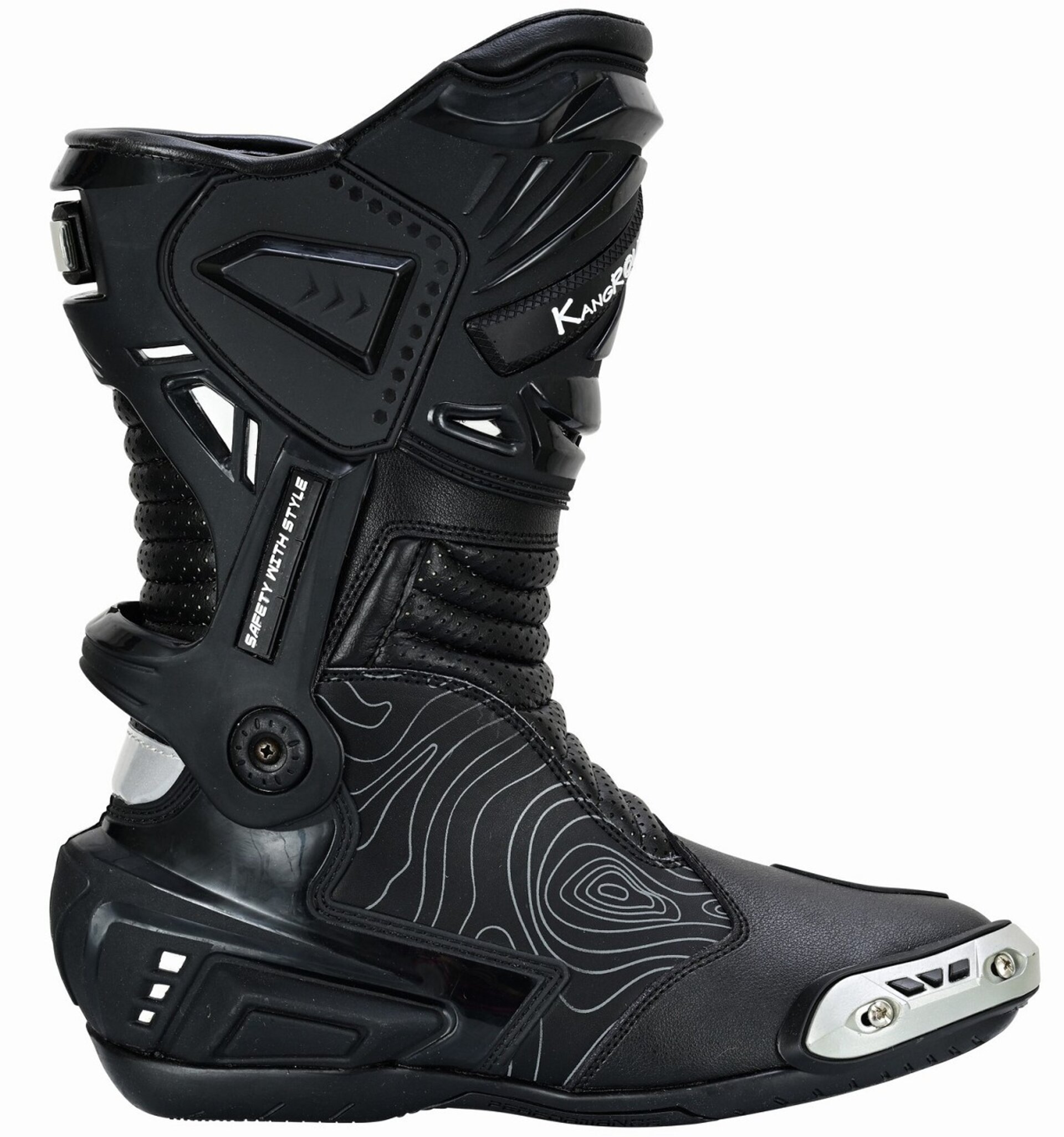 BOTAS DE MOTO DEPORTIVAS ASSEN RACE NEGRAS - 5