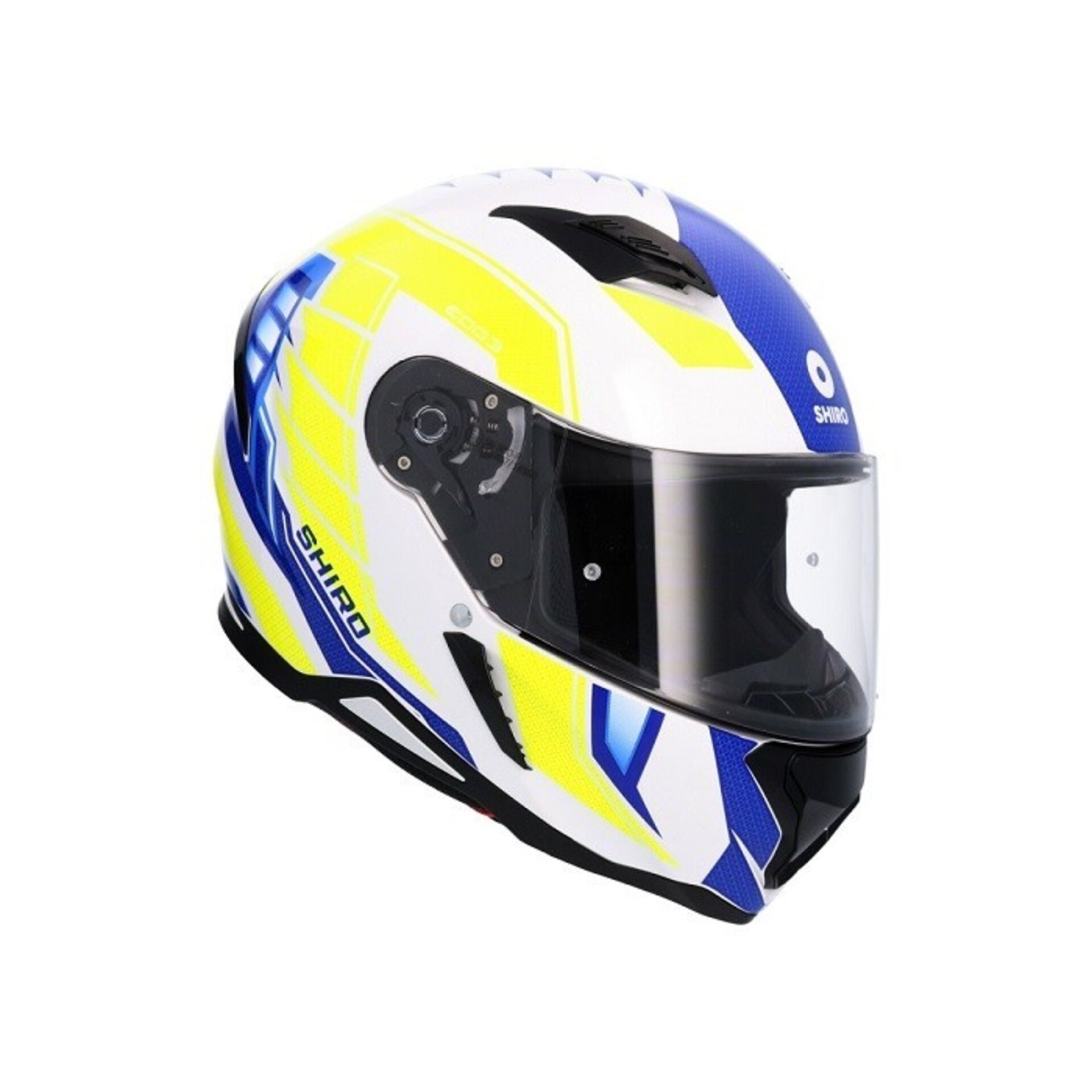 CASCO INTEGRAL SHIRO HUNTER SH-890 EDGE AZUL AMARILLO - 2