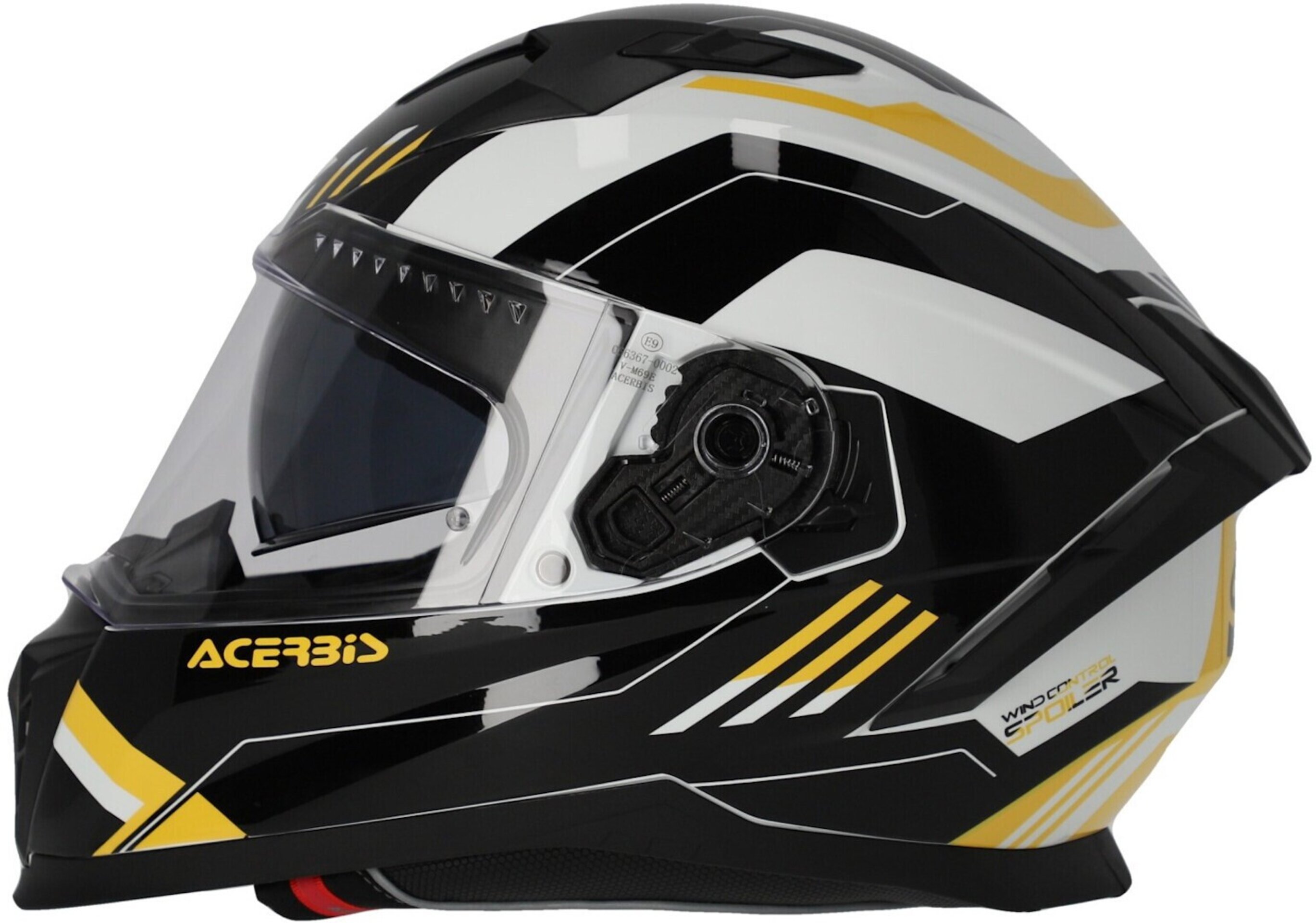 CASCO INTEGRAL ACERBIS X-WAY GRAPHIC NEGRO AMARILLO + PANTALLA AHUMADA - 3