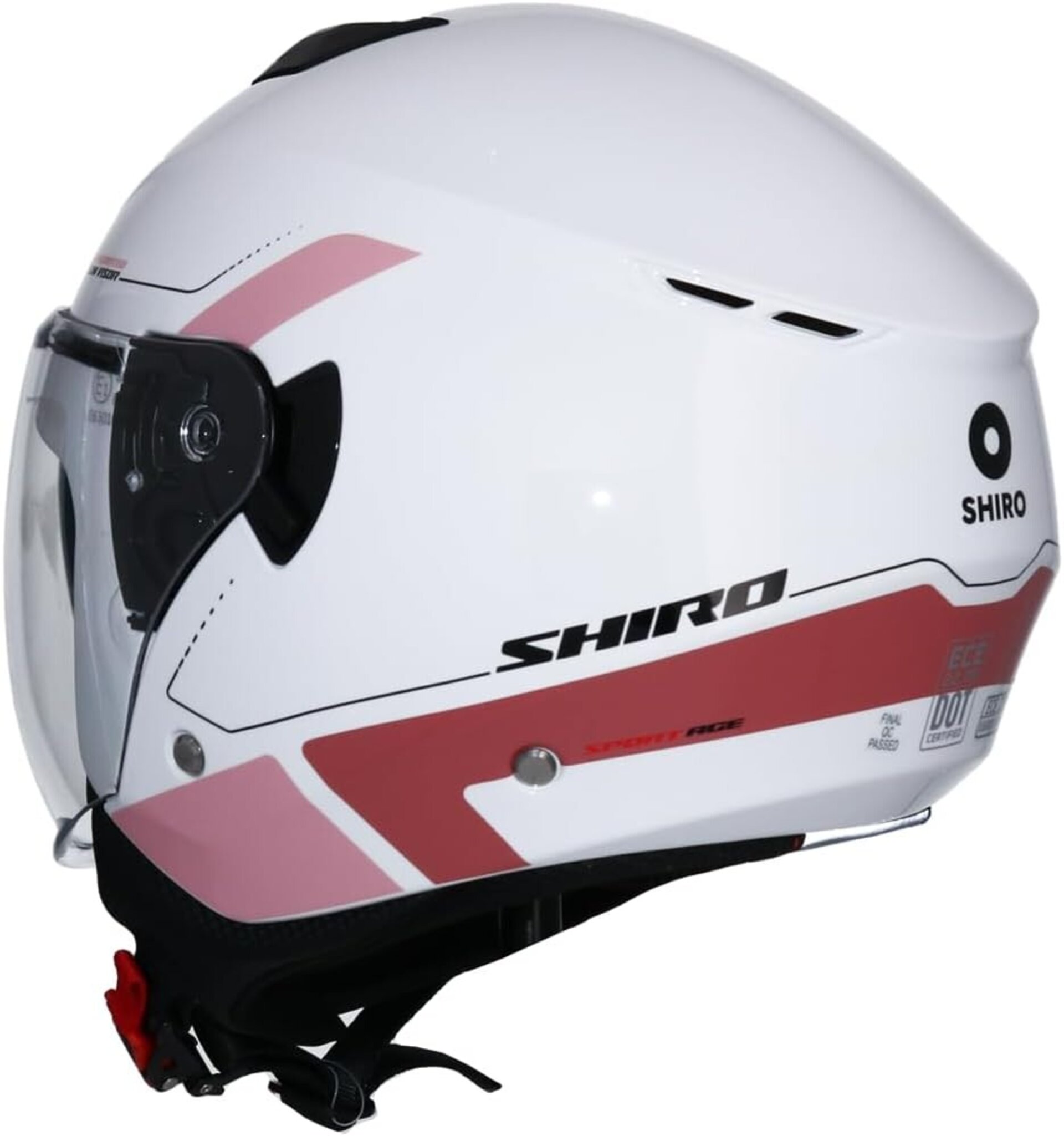 CASCO JET GAFA SOLAR SHIRO IBIZA SPORTAGE BLANCO PERLA ROSA - 8
