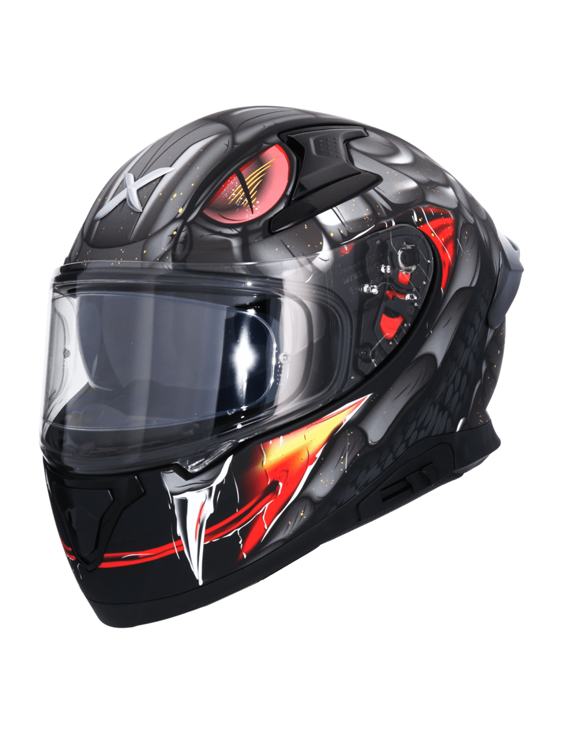 AXOR HELMETS Casco Integral APEX VENOMOUS DV Negro Mate y Gris - 8