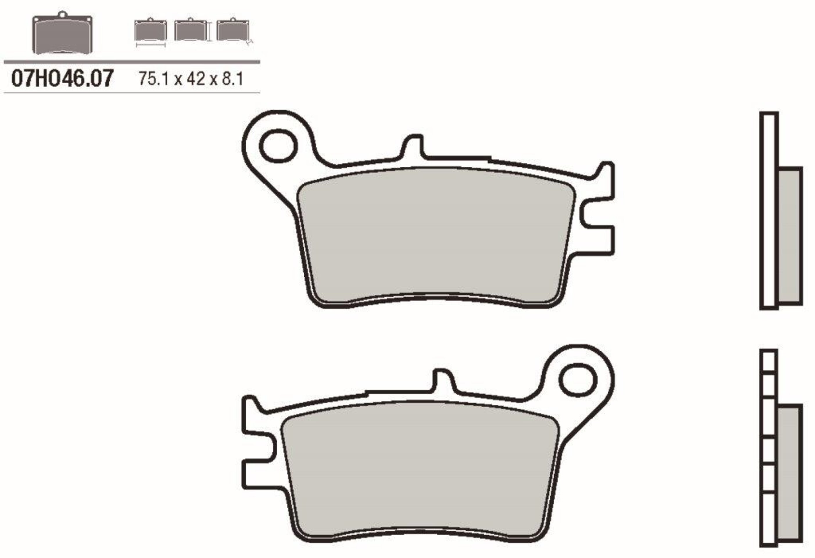 Pastillas de freno Brembo genuinas 07HO4607 - 1