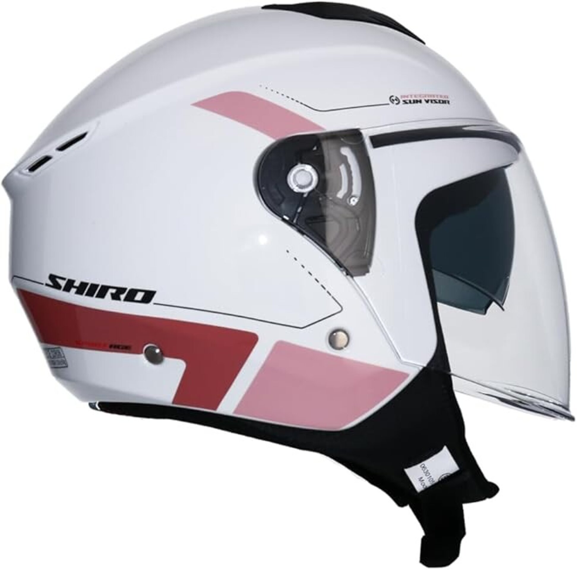 CASCO JET GAFA SOLAR SHIRO IBIZA SPORTAGE BLANCO PERLA ROSA - 2