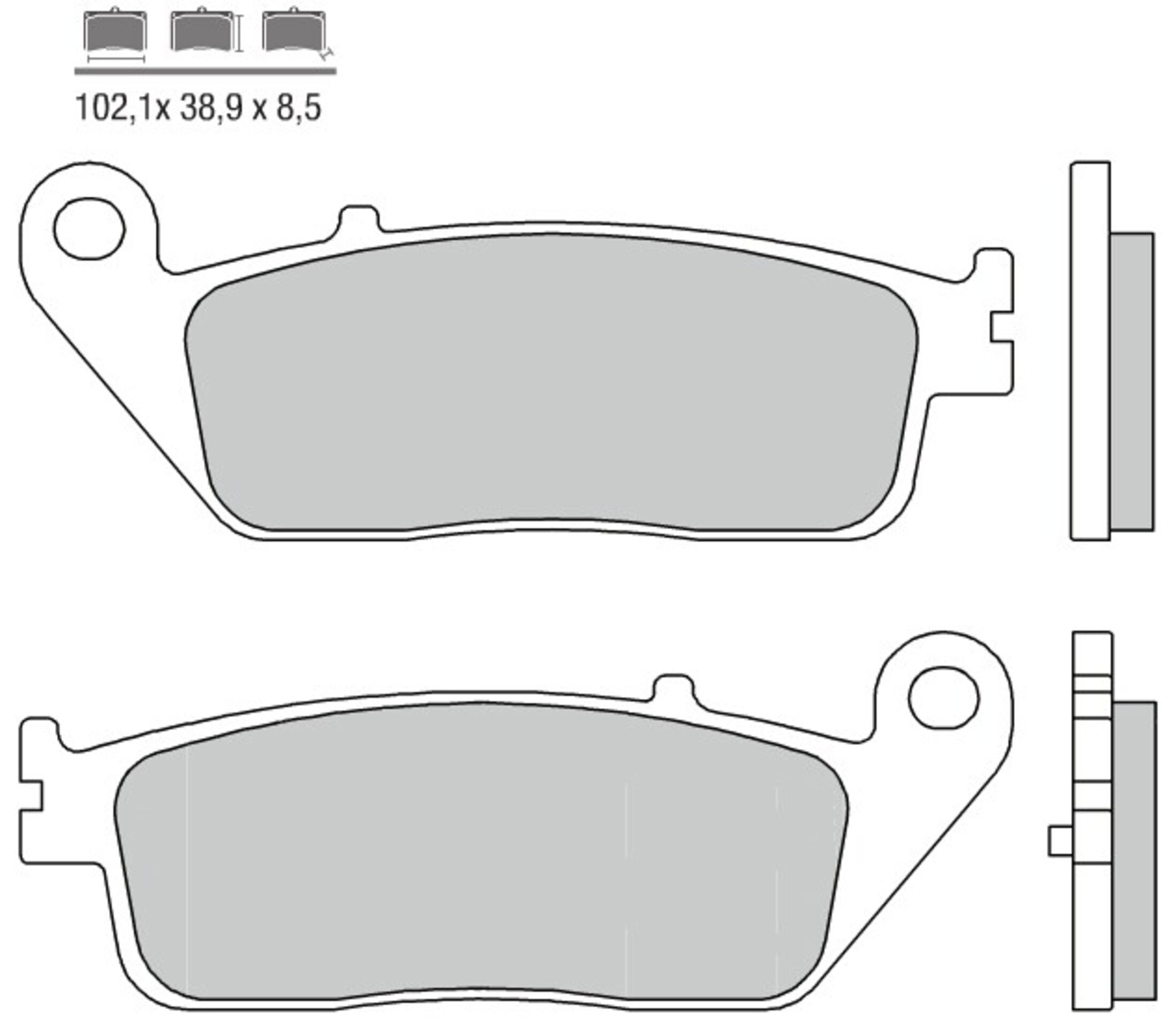 Pastillas de freno Brembo genuinas 07098 - 1
