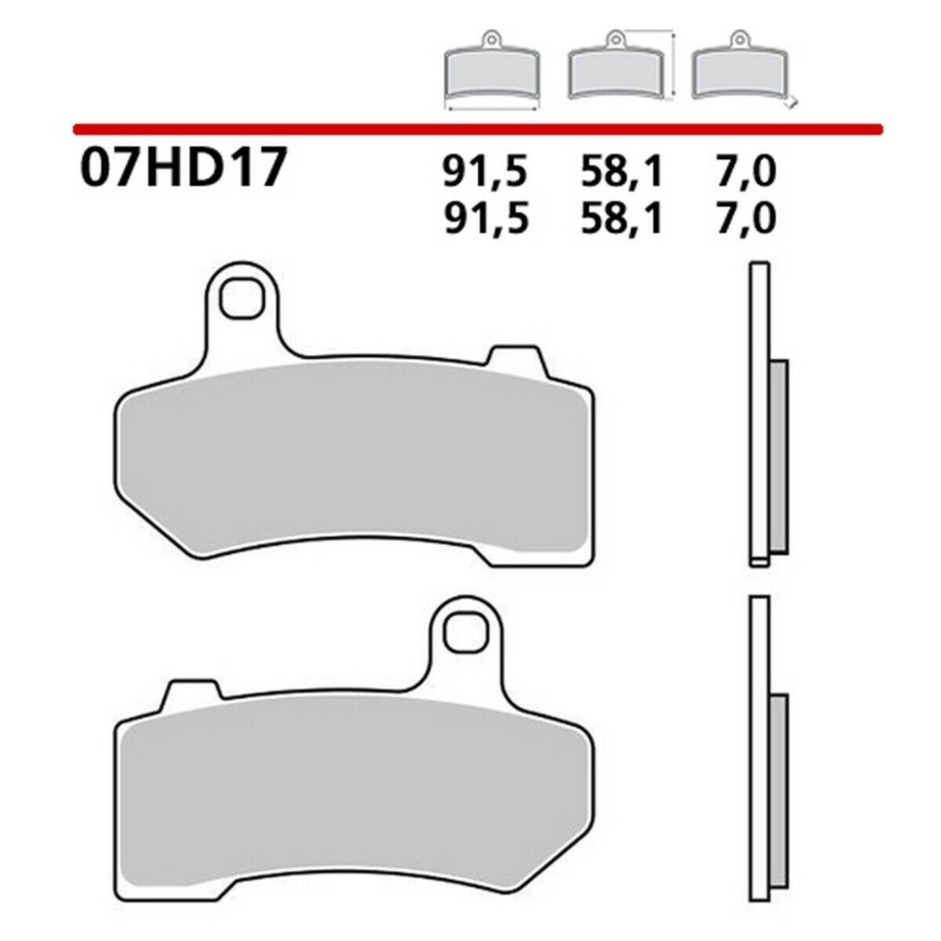 Pastillas de freno Brembo genuinas 07HD17SA - 1