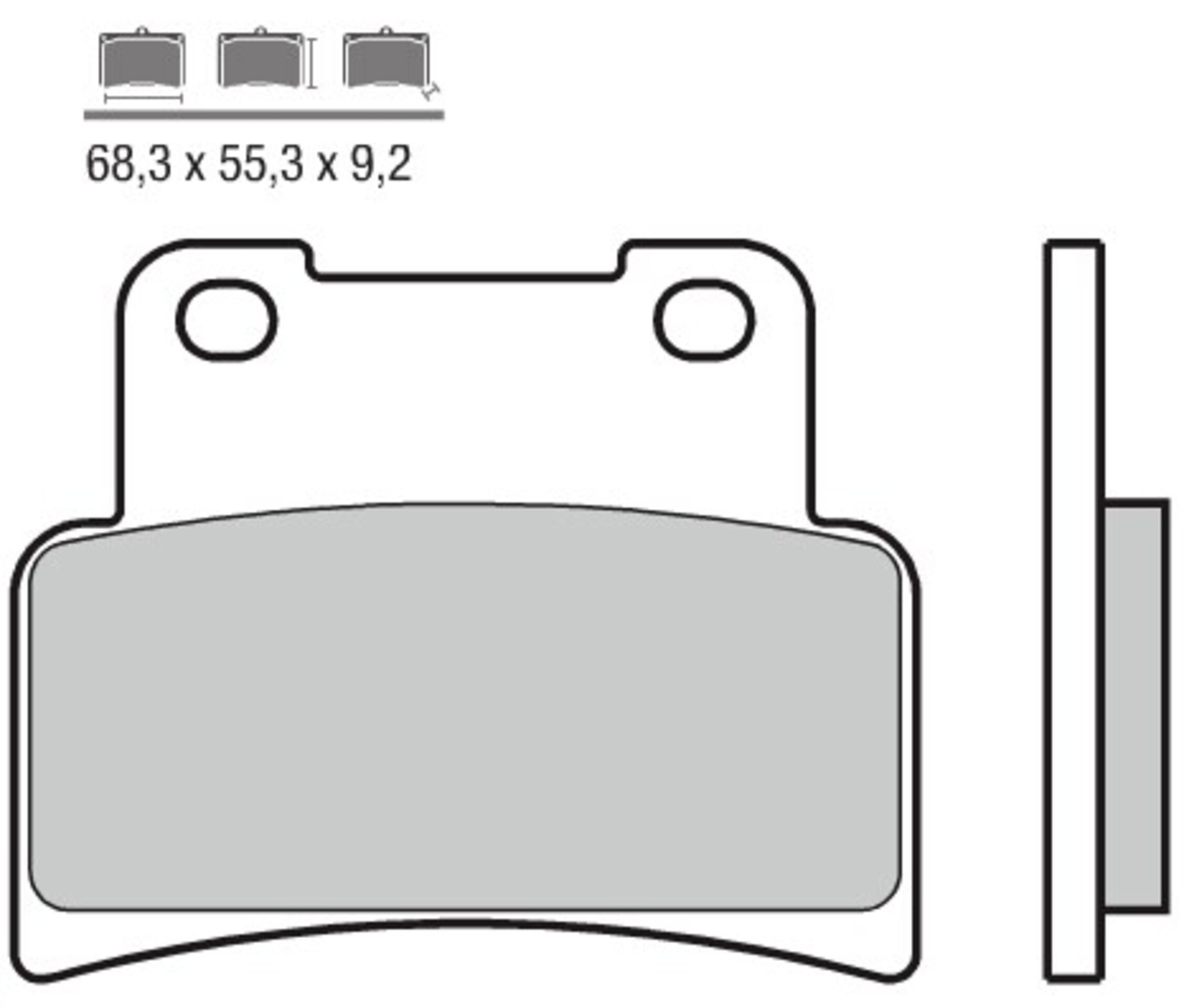 Pastillas de freno Brembo genuinas 07100 - 1