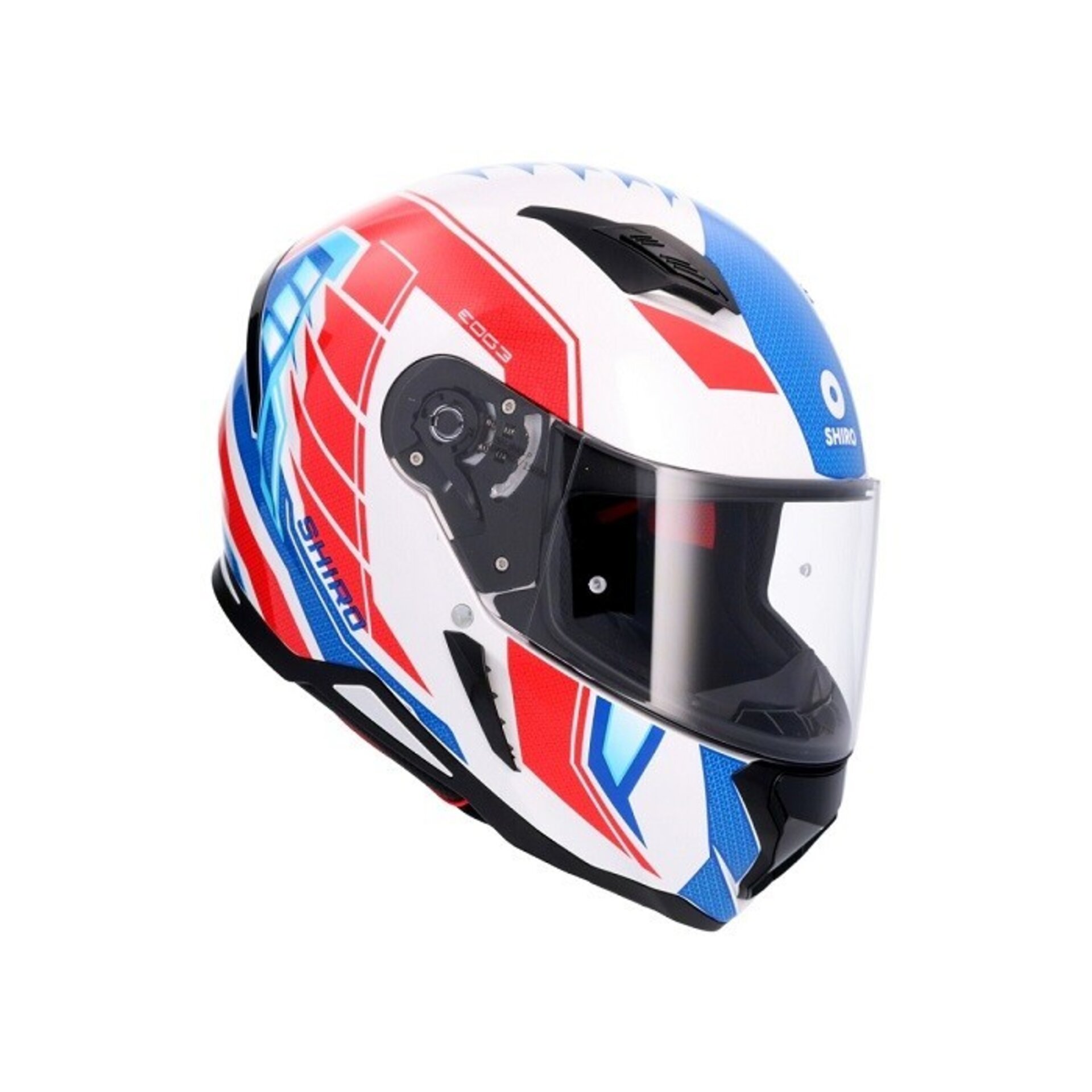 CASCO INTEGRAL SHIRO HUNTER SH-890 EDGE AZUL ROJO - 2