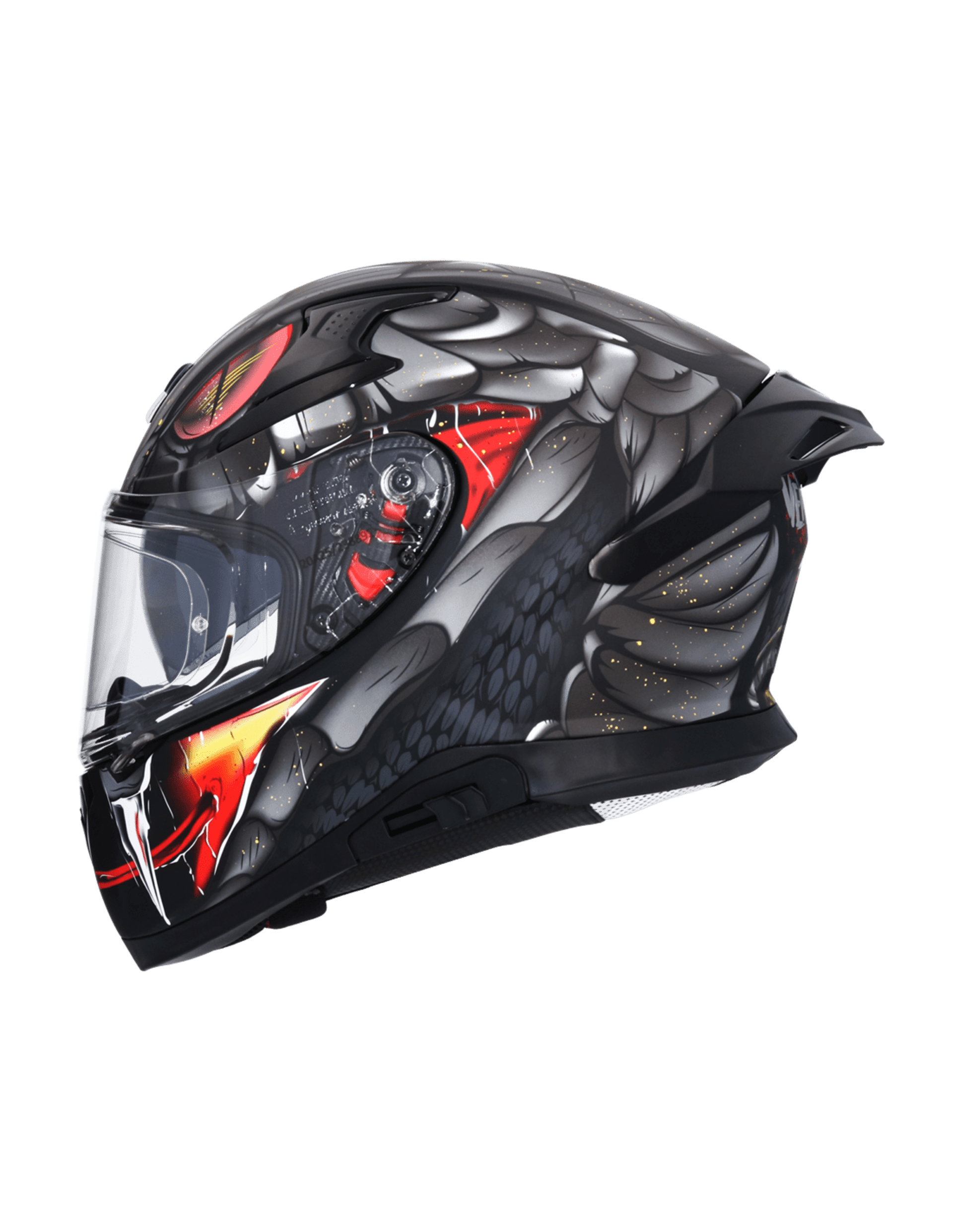 AXOR HELMETS Casco Integral APEX VENOMOUS DV Negro Mate y Gris - 9