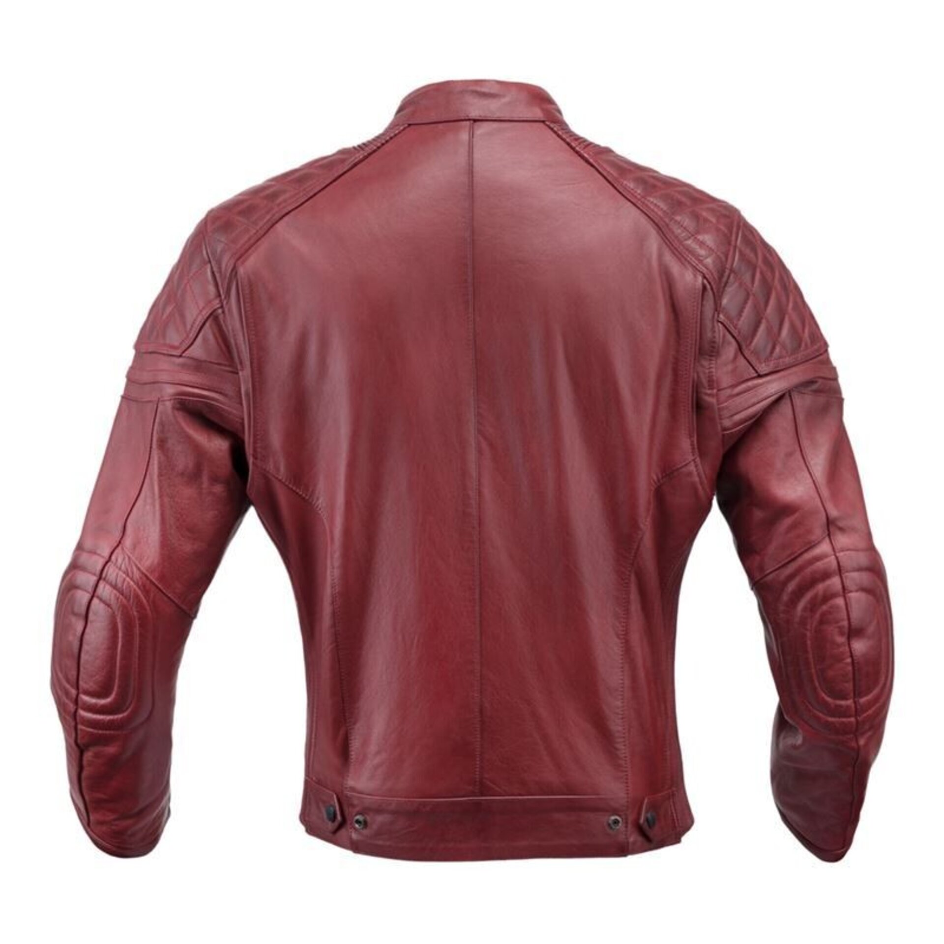 CHAQUETA DE MOTO DE CUERO INVICTUS EROS ROJA - 3