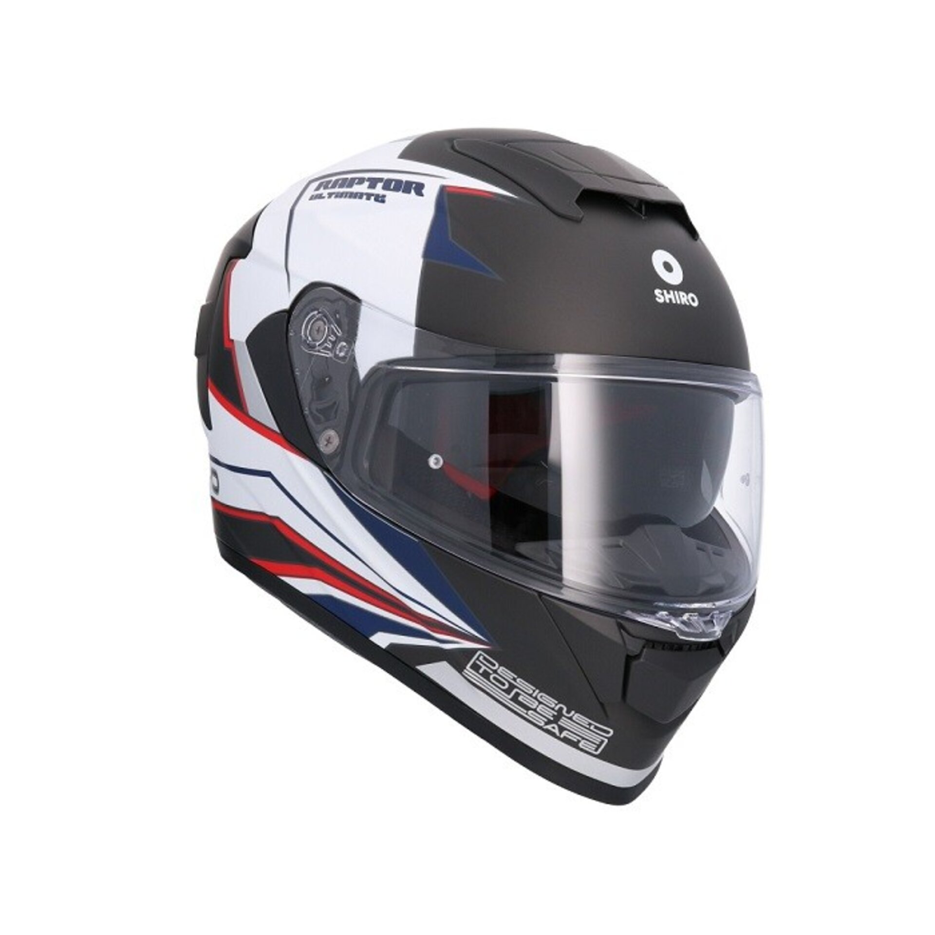 CASCO INTEGRAL SHIRO RAPTOR ULTIMATE NEGRO MATE BLANCO - 8