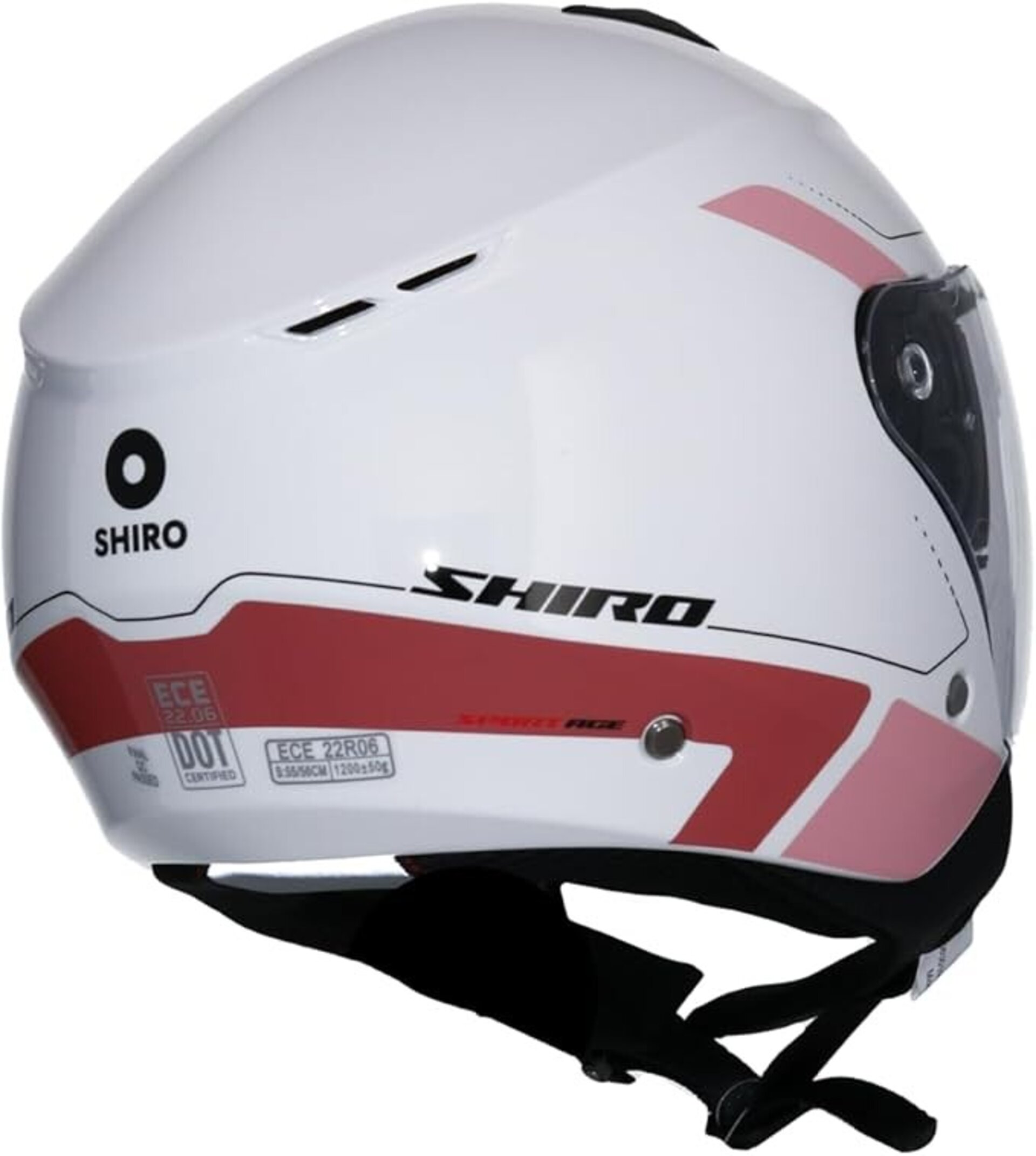 CASCO JET GAFA SOLAR SHIRO IBIZA SPORTAGE BLANCO PERLA ROSA - 4