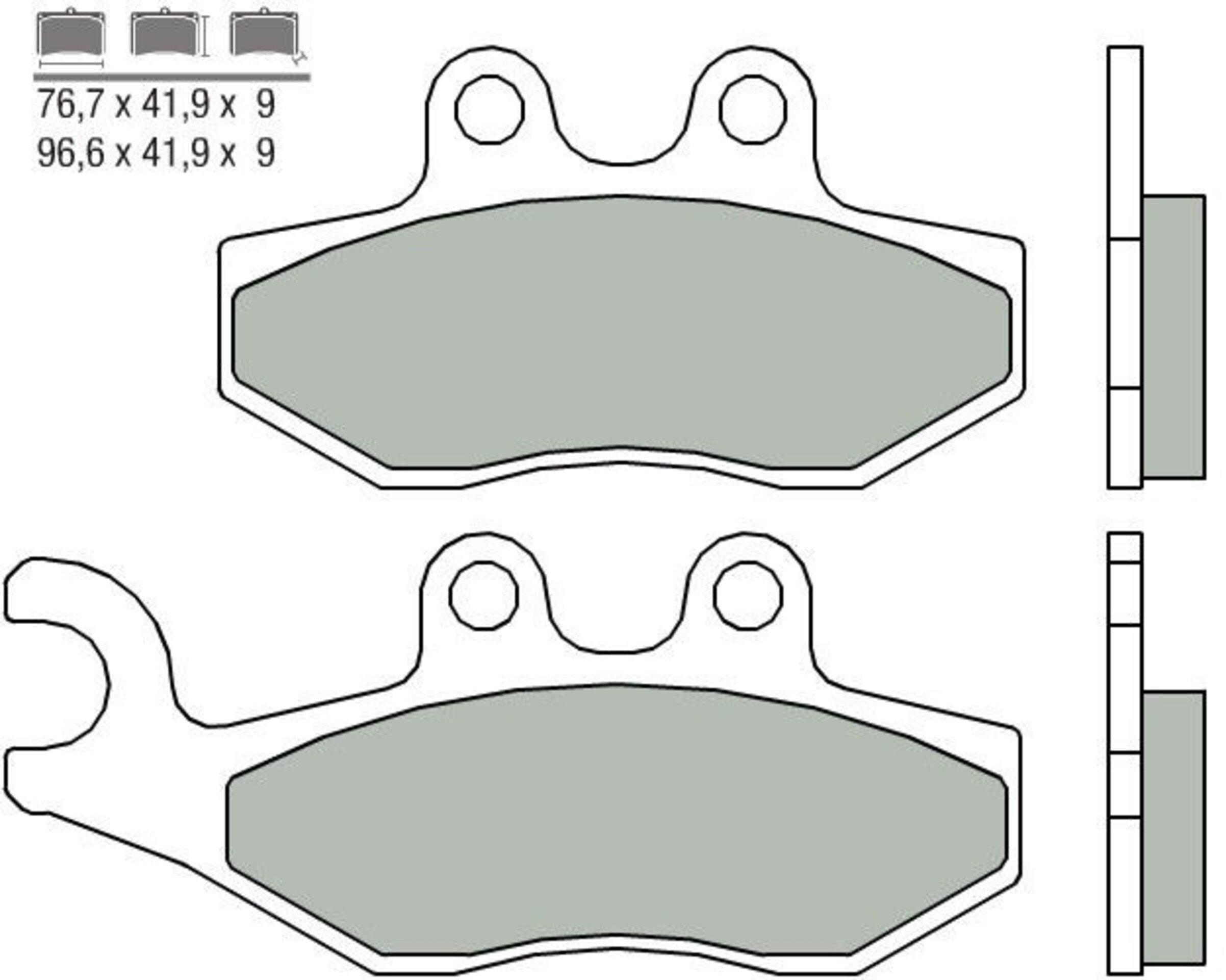 Pastillas de freno Brembo genuinas 07056 - 1
