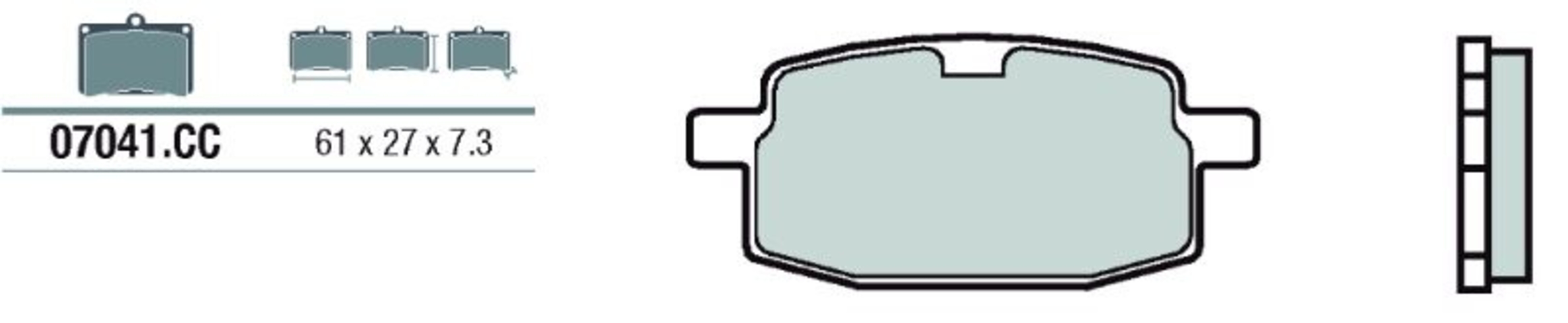 Pastillas de freno Brembo genuinas 07041 - 1