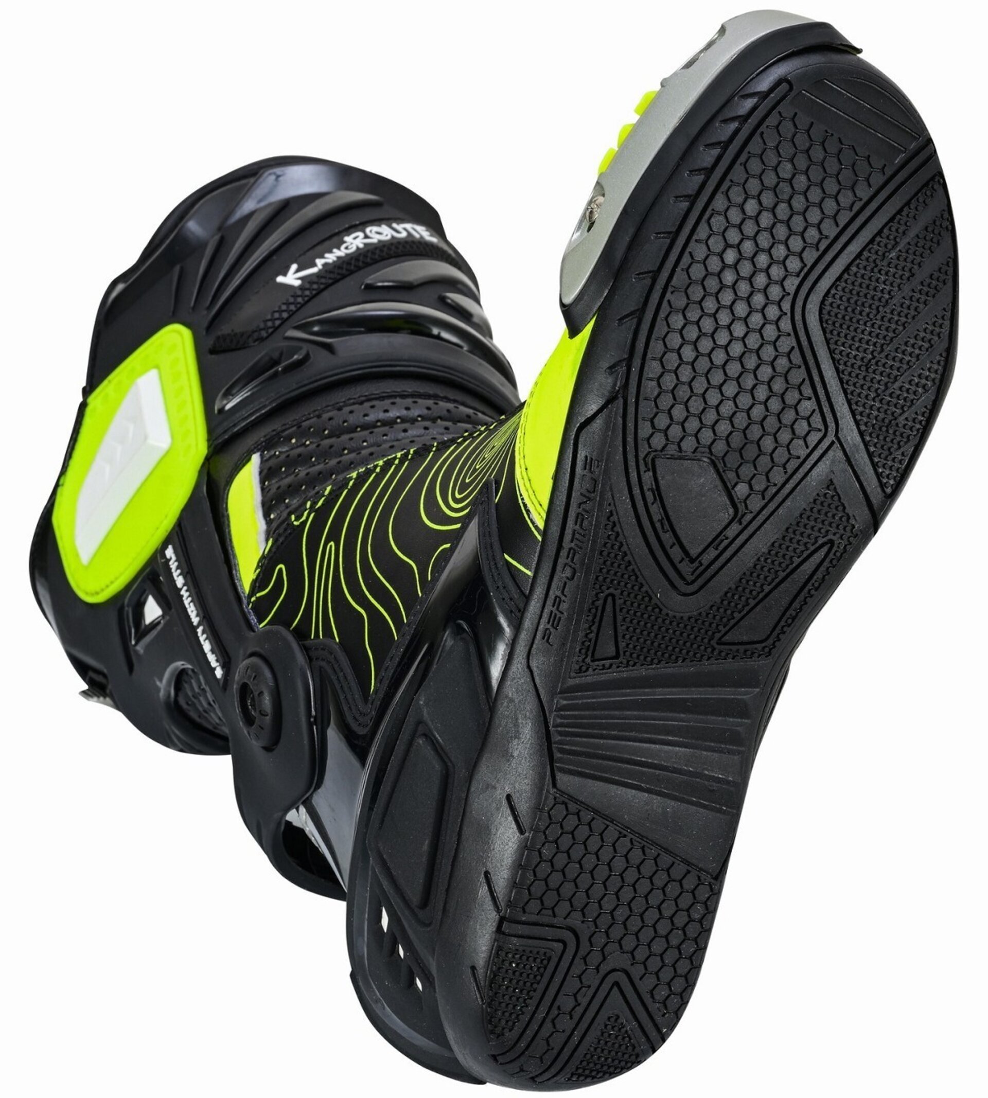 BOTAS DE MOTO DEPORTIVAS ASSEN RACE NEGRO AMARILLO FLUOR - 3