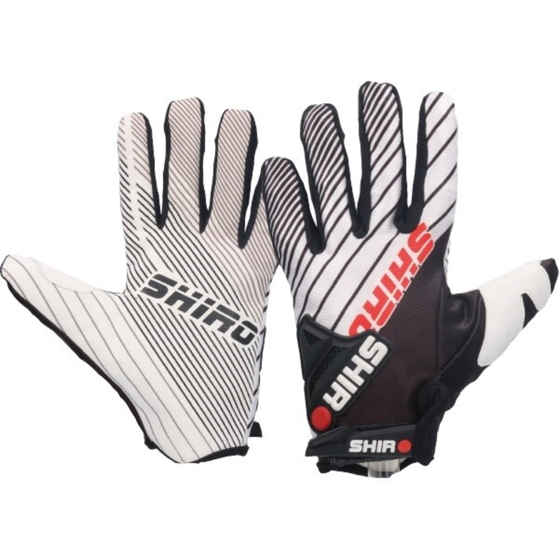 Guantes Shiro Off Road MX 11 Blanco y Naranja - 6