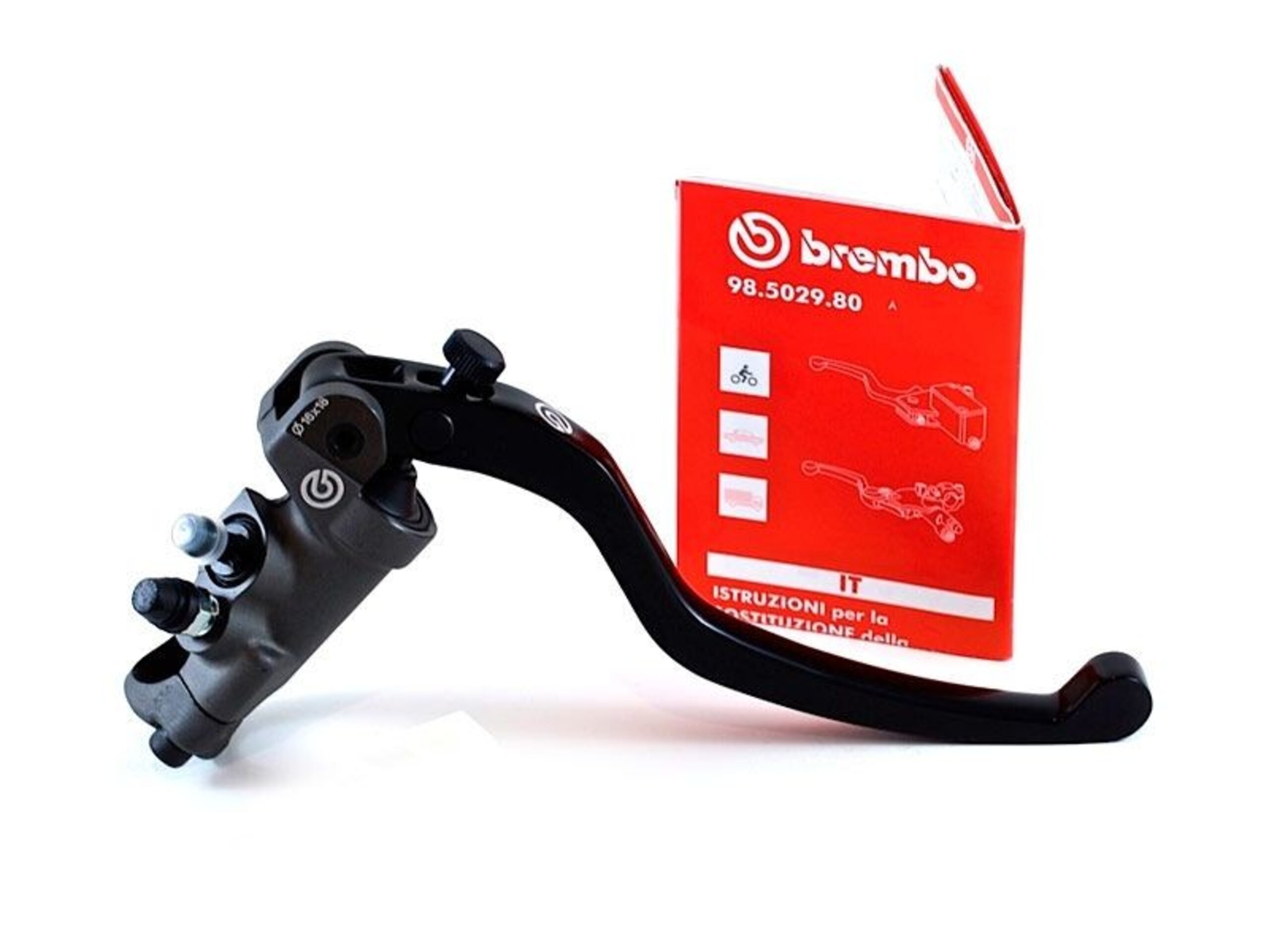Bomba de feno Brembo Racing PR19x18 Maneta larga 110476070 - 1