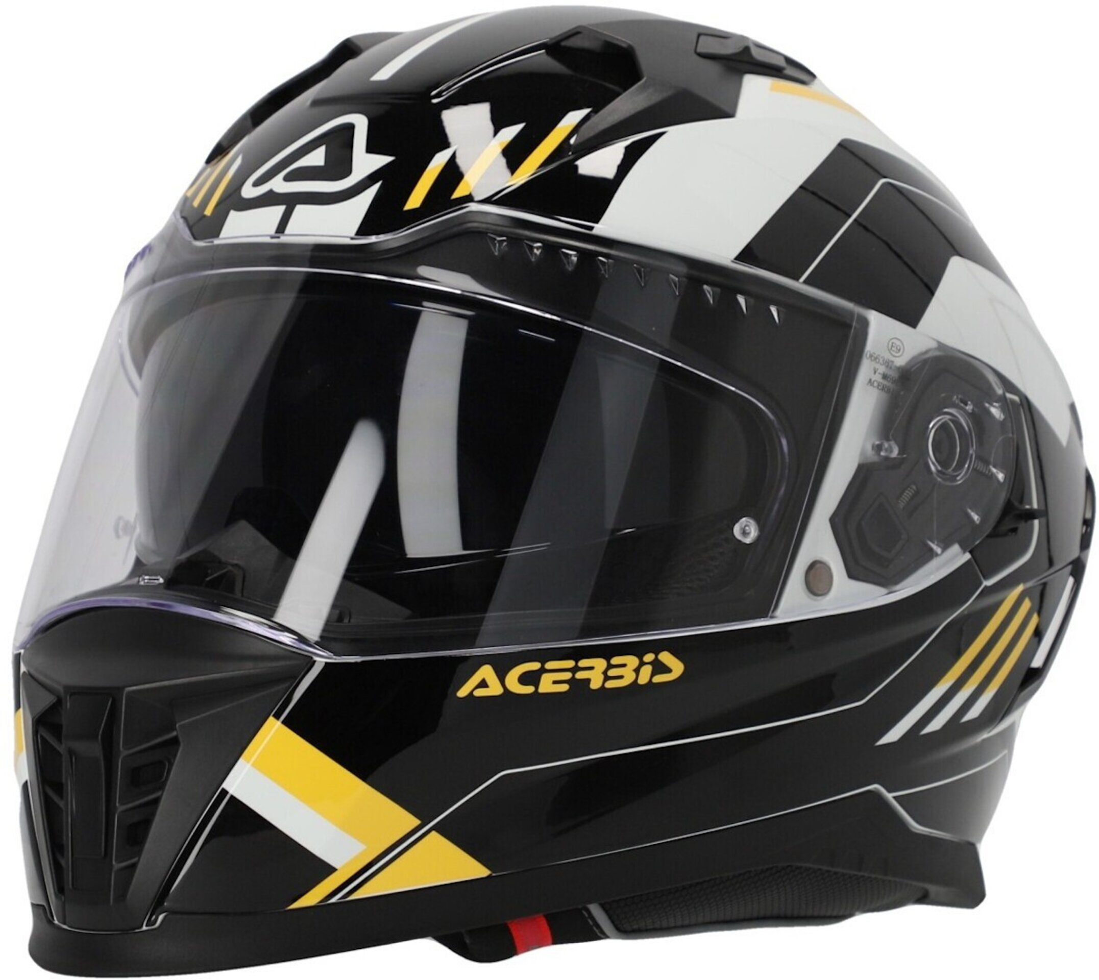 CASCO INTEGRAL ACERBIS X-WAY GRAPHIC NEGRO AMARILLO + PANTALLA AHUMADA - 1