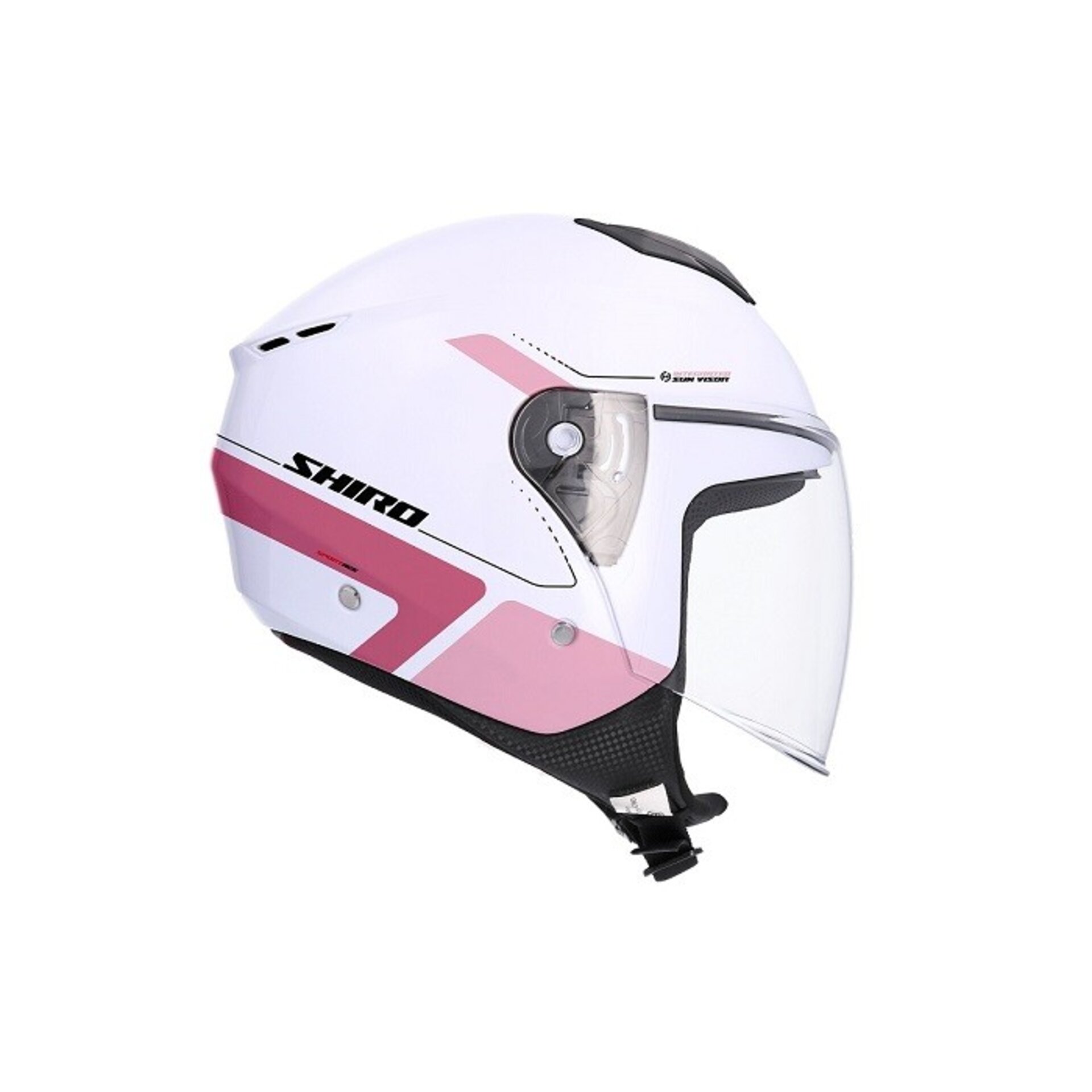 CASCO JET GAFA SOLAR SHIRO IBIZA SPORTAGE BLANCO PERLA ROSA - 7