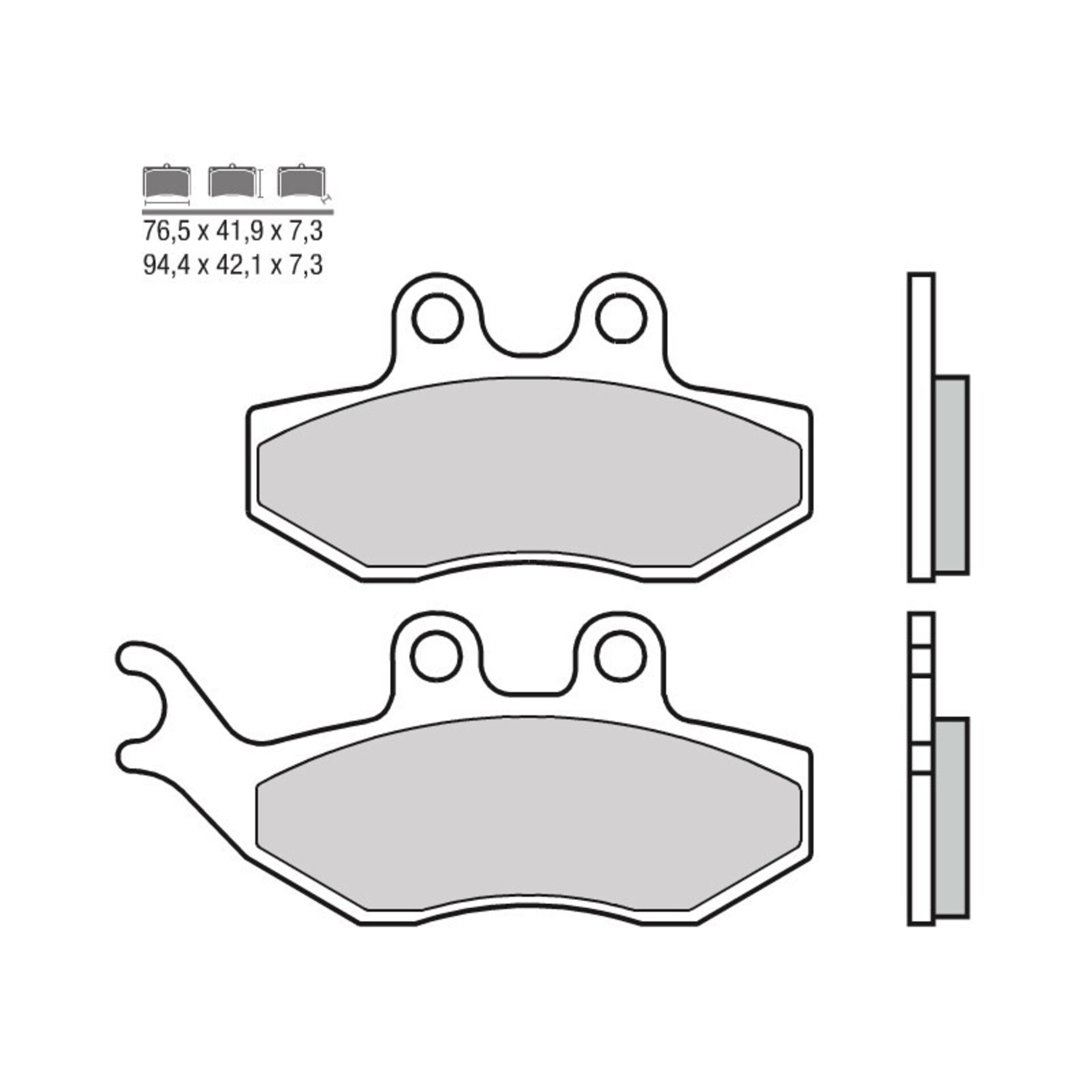 Pastillas de freno Brembo genuinas 07049 - 1