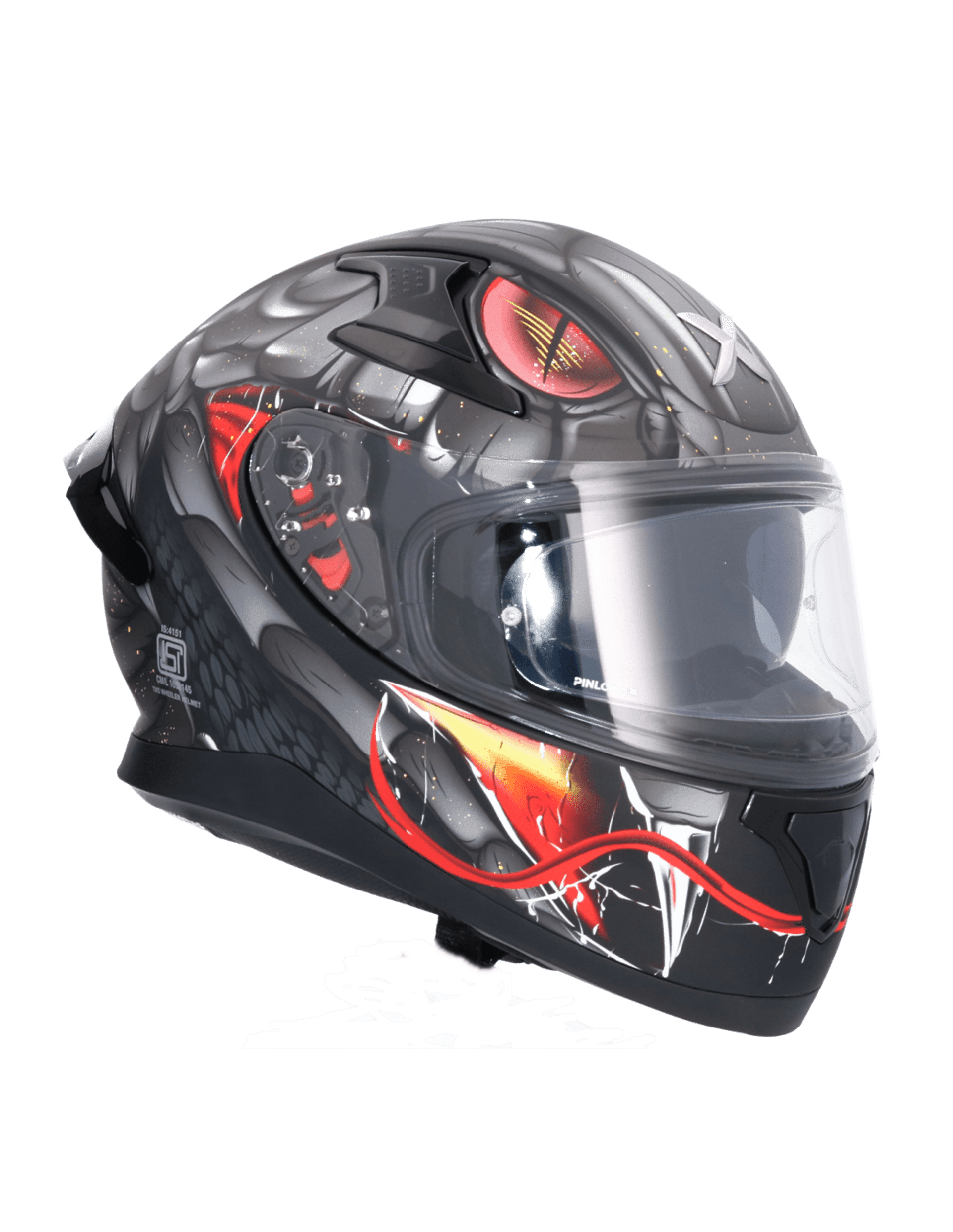 AXOR HELMETS Casco Integral APEX VENOMOUS DV Negro Mate y Gris - 3