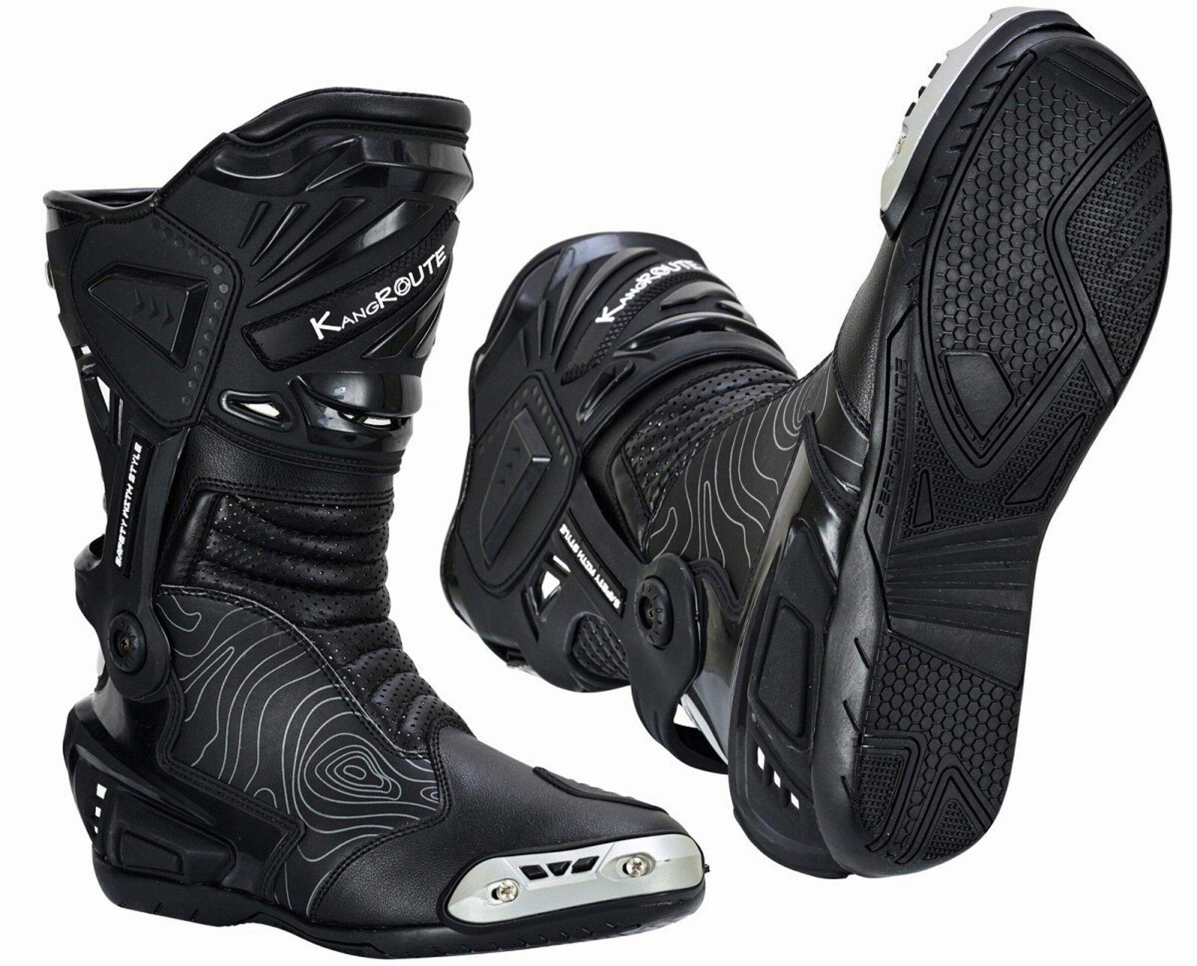 BOTAS DE MOTO DEPORTIVAS ASSEN RACE NEGRAS - 8