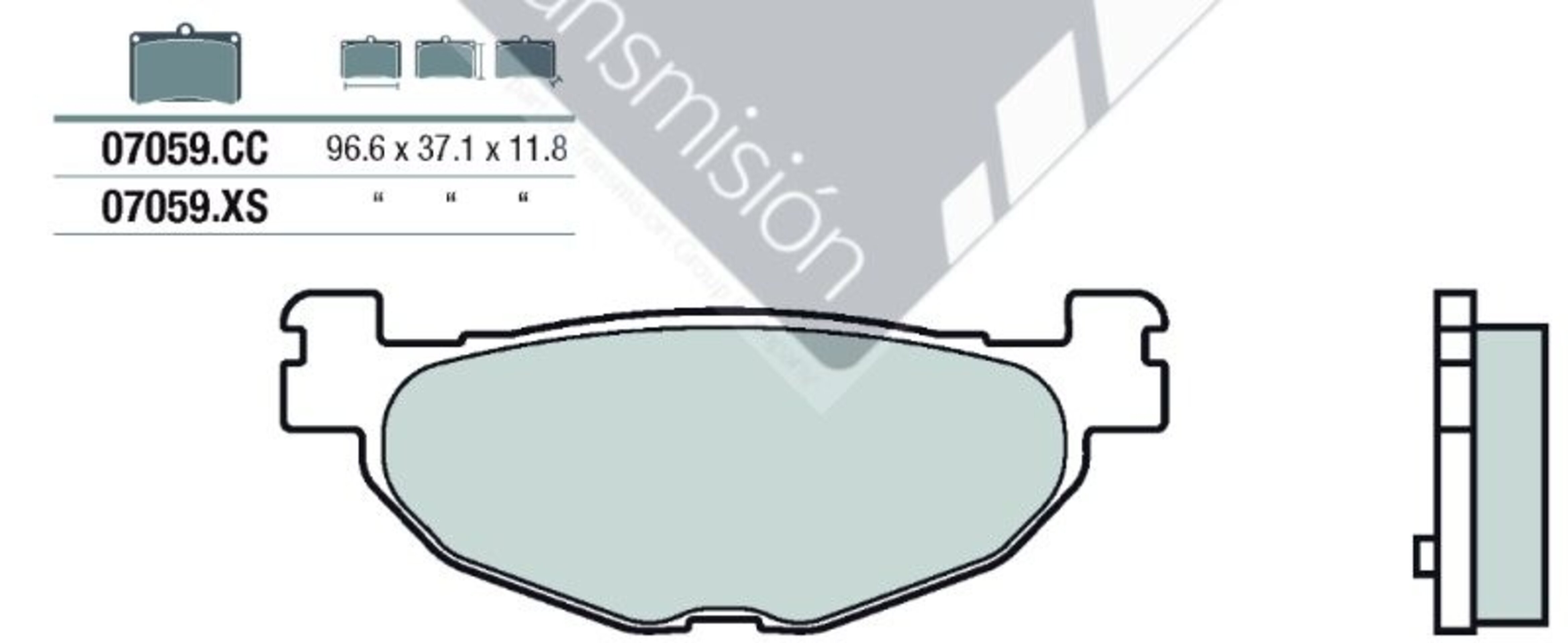 Pastillas freno Brembo sinterizadas 07059XS - 1